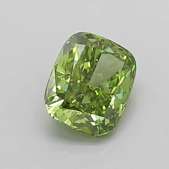 1.21ct Cushion modified Lab Grown Diamond (Colour Fancy Vivid Green, Clarity VVS2, IGI Certified)