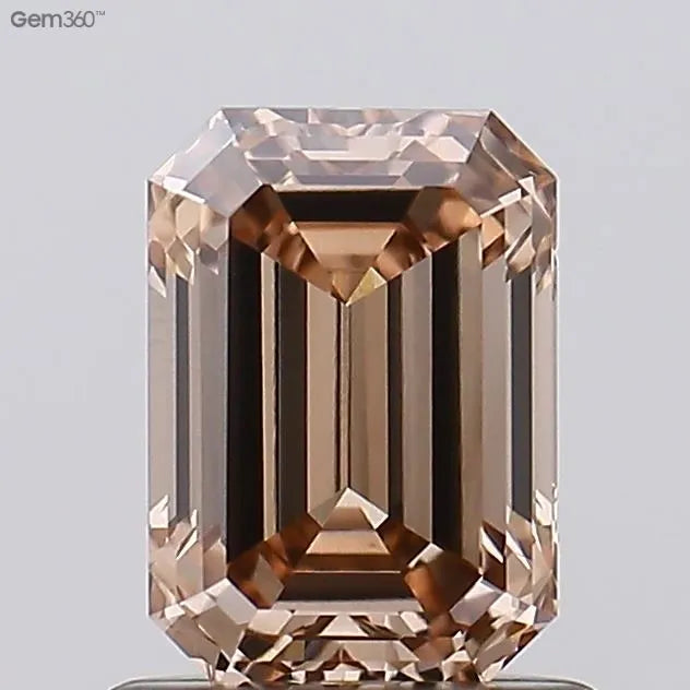 1.04ct Emerald Lab Grown Diamond (Colour Fancy Light Brown, Clarity VVS2, IGI Certified)