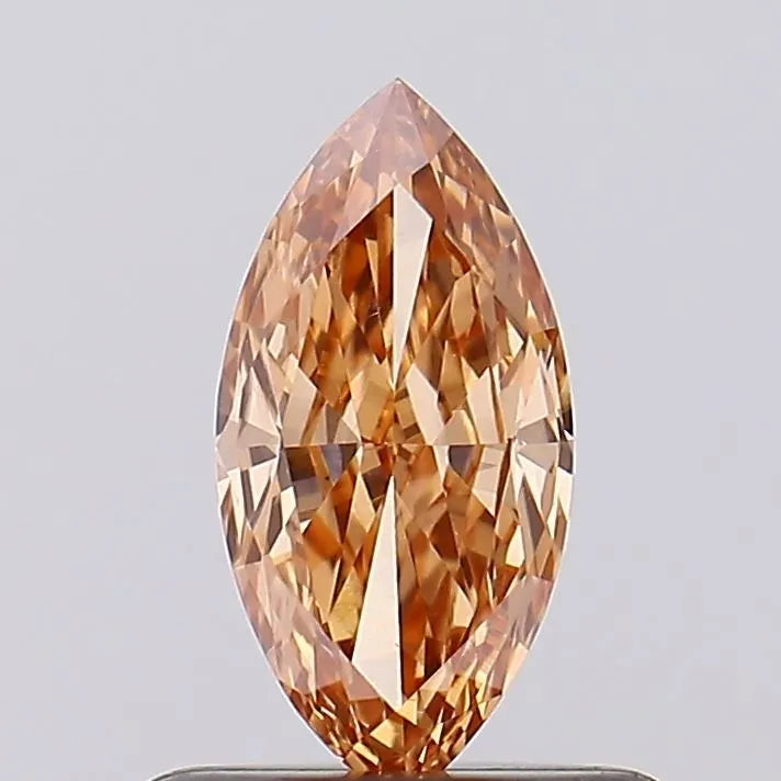 0.44ct Marquise Lab Grown Diamond (Colour Fancy Vivid Orange, Clarity VS1, Uncertified)