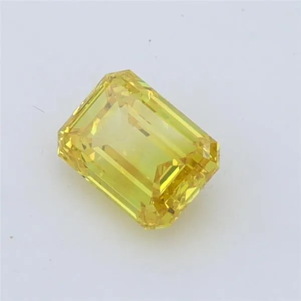 0.52ct Emerald Lab Grown Diamond (Colour Fancy Intense Yellow, Clarity VVS2, IGI Certified)