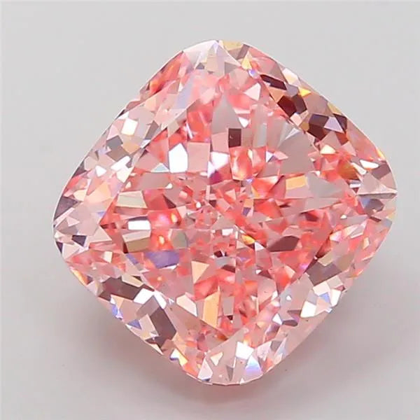 7.09ct Cushion modified Lab Grown Diamond (Colour Fancy Vivid Pink, Clarity VS1, IGI Certified)