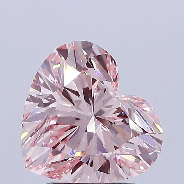 2.60ct Heart Lab Grown Diamond (Colour Fancy Intense Pink, Clarity VVS2, IGI Certified)