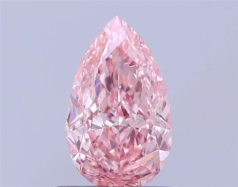 0.92ct Pear Lab Grown Diamond (Colour Fancy Vivid Pink, Clarity VS2, IGI Certified)