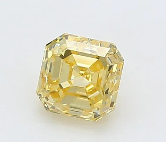 0.43ct Square emerald Lab Grown Diamond (Colour Fancy Vivid Yellow, Clarity VVS2, IGI Certified)