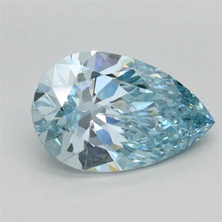 1.00ct Pear Lab Grown Diamond (Colour Fancy Intense Greenish Blue, Clarity VS1, IGI Certified)