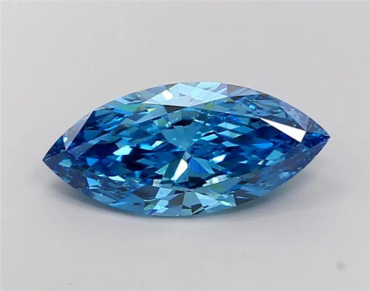 2.71ct Marquise Lab Grown Diamond (Colour Fancy Vivid Blue, Clarity VS2, IGI Certified)