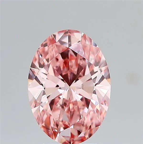 3.02ct Oval Lab Grown Diamond (Colour Fancy Vivid Pink, Clarity VS1, IGI Certified)