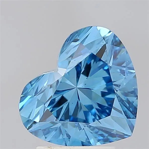 3.02ct Heart Lab Grown Diamond (Colour Fancy Vivid Blue, Clarity VS2, IGI Certified)