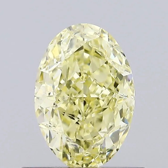 0.72ct Oval Lab Grown Diamond (Colour Fancy Intense Yellow, Clarity VS2, Cut GD, IGI Certified)