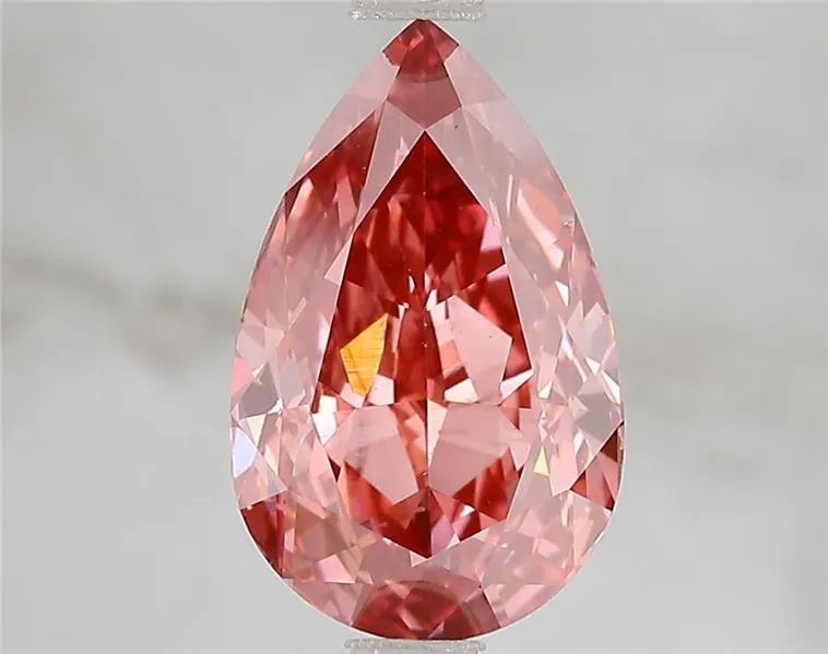 3.09ct Pear Lab Grown Diamond (Colour Fancy Vivid Pink, Clarity VS2, IGI Certified)