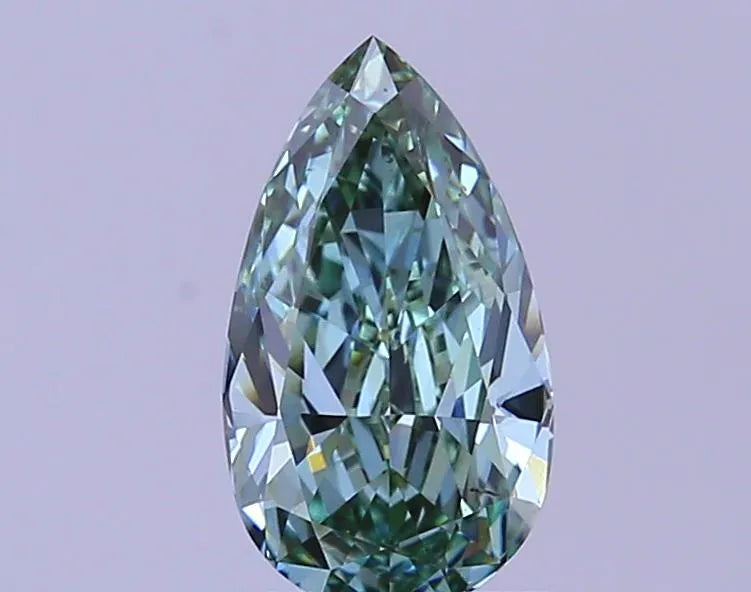 1.00ct Pear Lab Grown Diamond (Colour Fancy Vivid Green, Clarity VS1, IGI Certified)